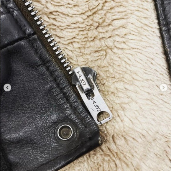 Vintage 80’s Schott Sherpa/ Leather Bomber Jacket - Fits Men’s Large - Picture 5 of 5